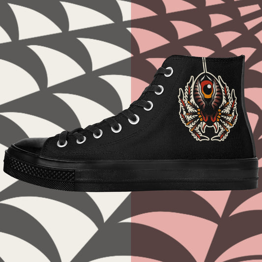 Traditional Spider High Top Canvas Shoes